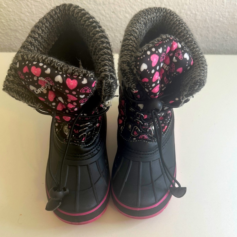 Dream Paris Kids Toddlers Waterproof Insulated Snow Boots Mid-Calf Warm Winter